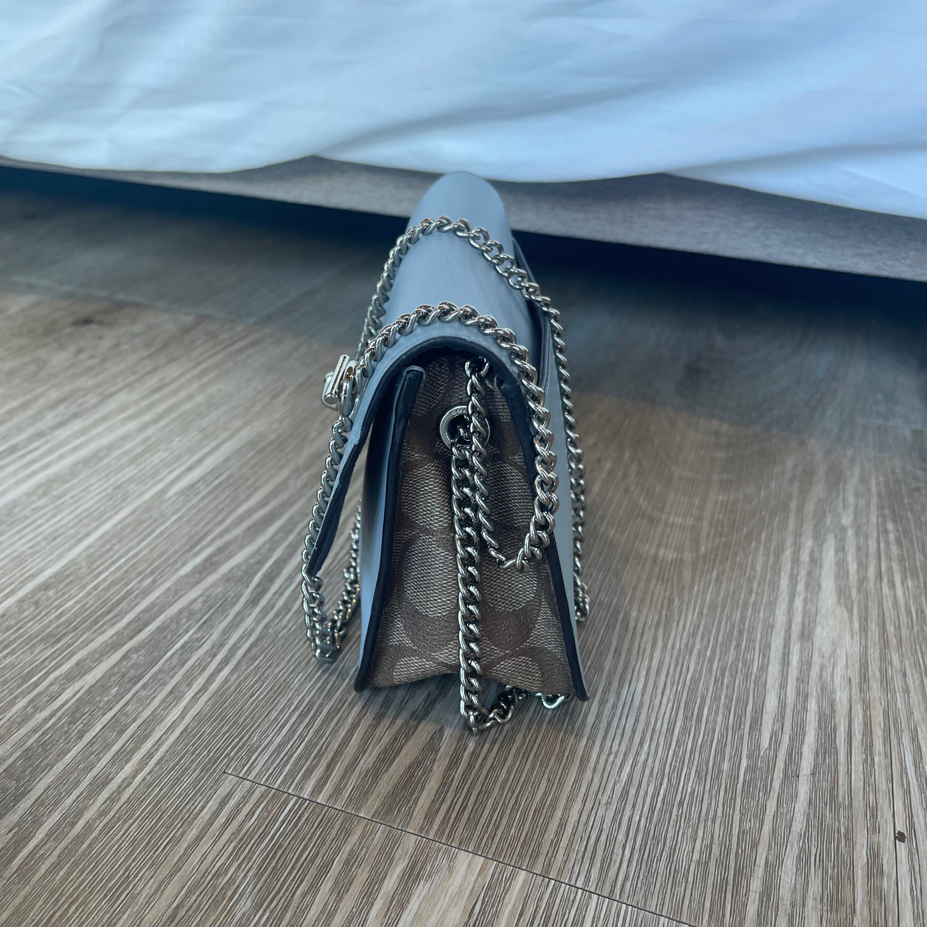 Authentic Coach Bowery Crossbody Bag in Ice Blue