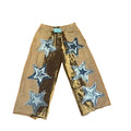 Tan Patchwork Jeans - reworked