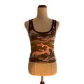 Y2K Camo Singlet with build in bra support