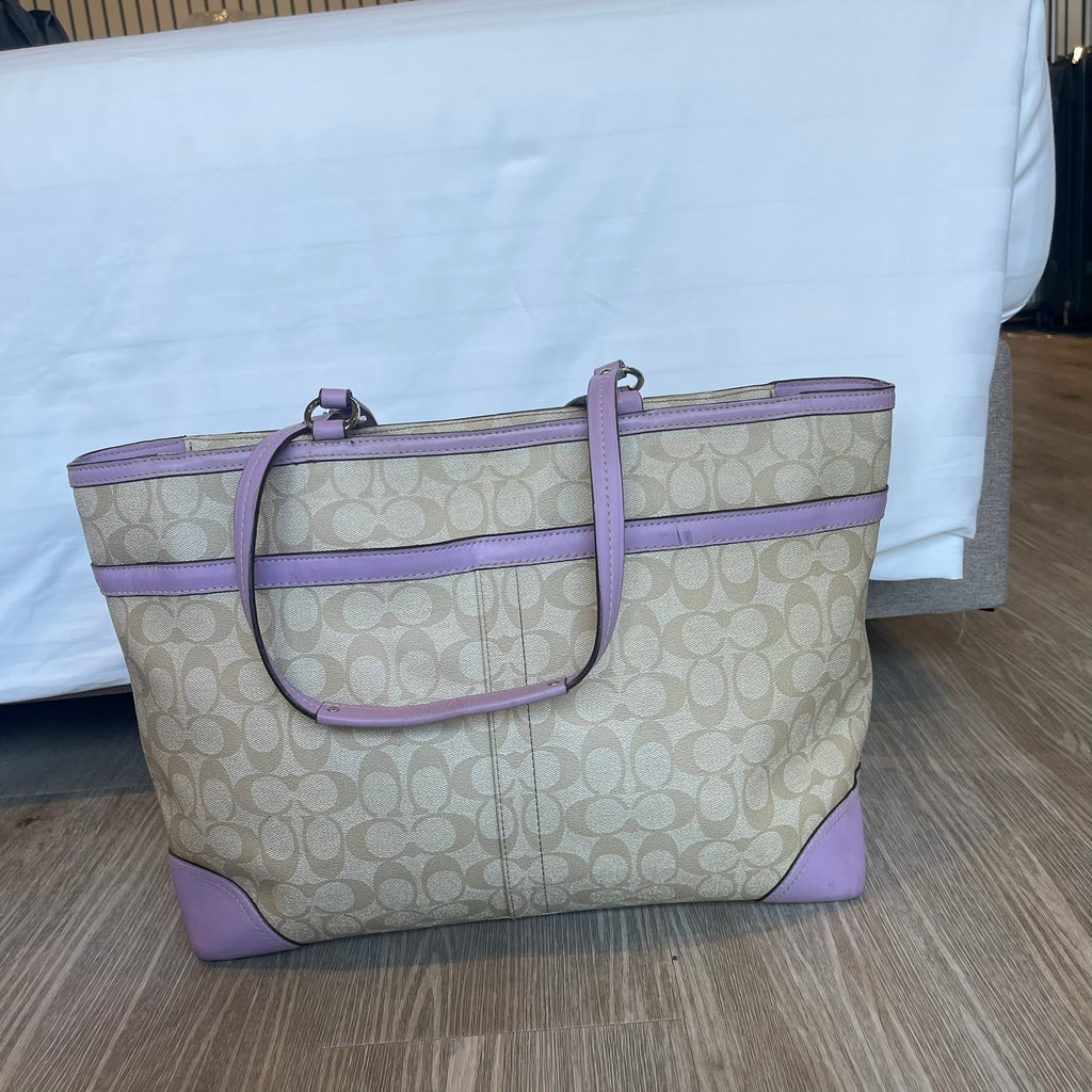 Coach Chelsea Heritage Signature Stripe Tote Bag (model F14477)