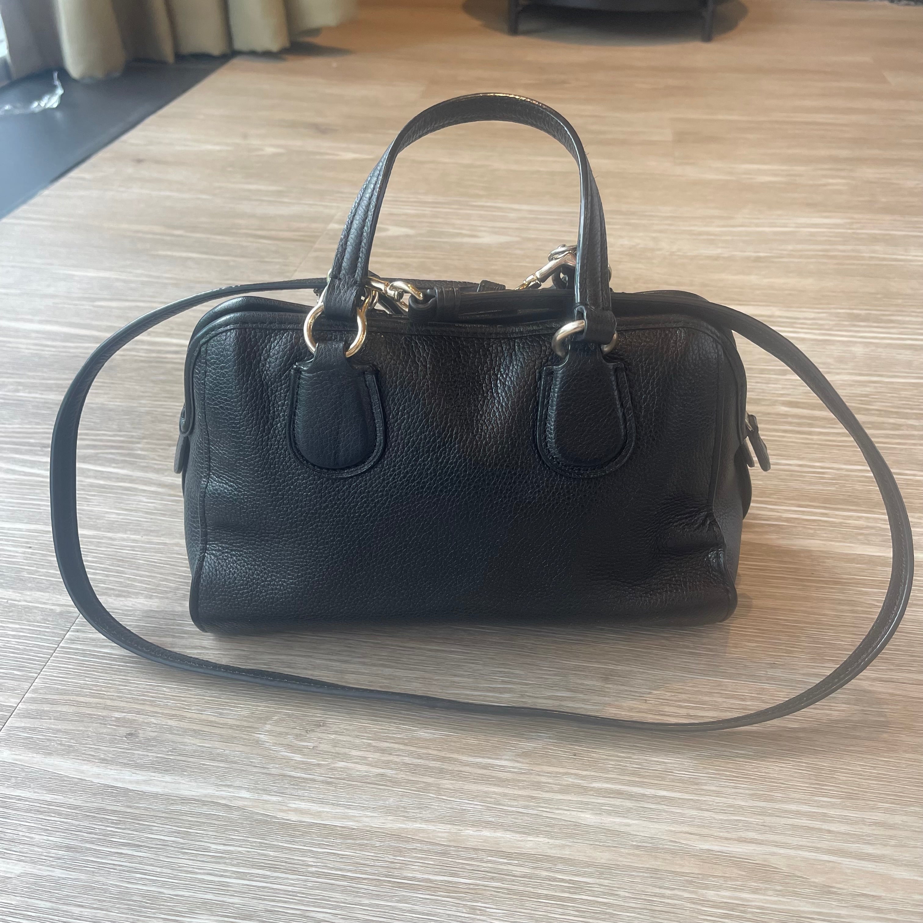 Authentic Coach Mini Nolita Satchel in Black Pebbled Leather - 2015