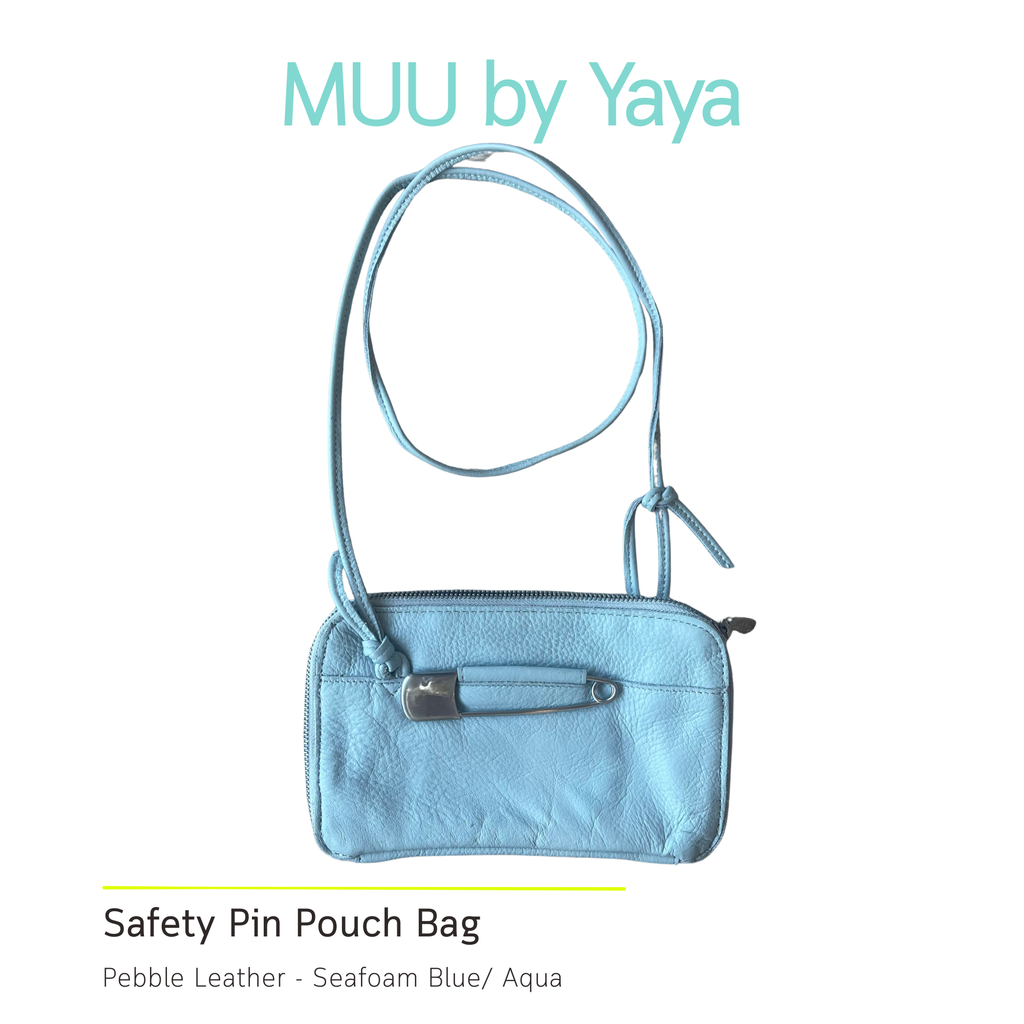 Muu by Yaya Leather Safety Pin Crossbody Pouch Bag