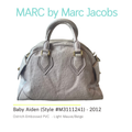 Marc by Marc Jacobs Ostrich-Embossed "Baby Aiden" Bag - Light Mauve/Beige (2012)