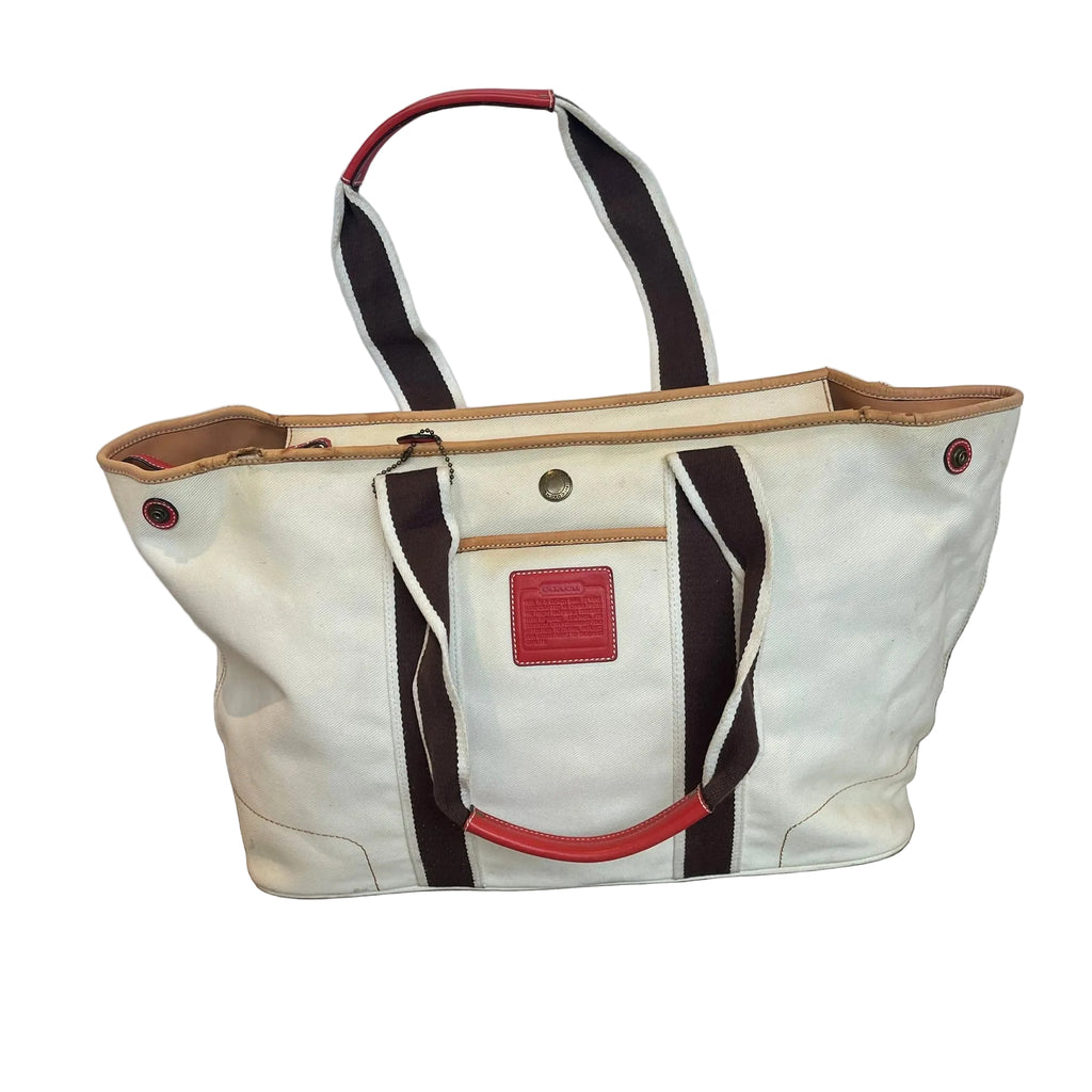 Coach Hamptons Weekend Canvas Travel / Large Tote Bag