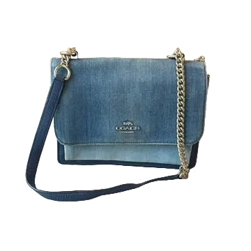 Coach Klare Crossbody Bag in Two-Tone Denim & Navy Leather - Gold Hardware