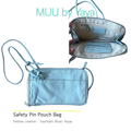 Muu by Yaya Leather Safety Pin Crossbody Pouch Bag