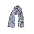 Authentic Vintage Burberry Cashmere Scarf – Lilac Purple Giant Check Fringed Muffler