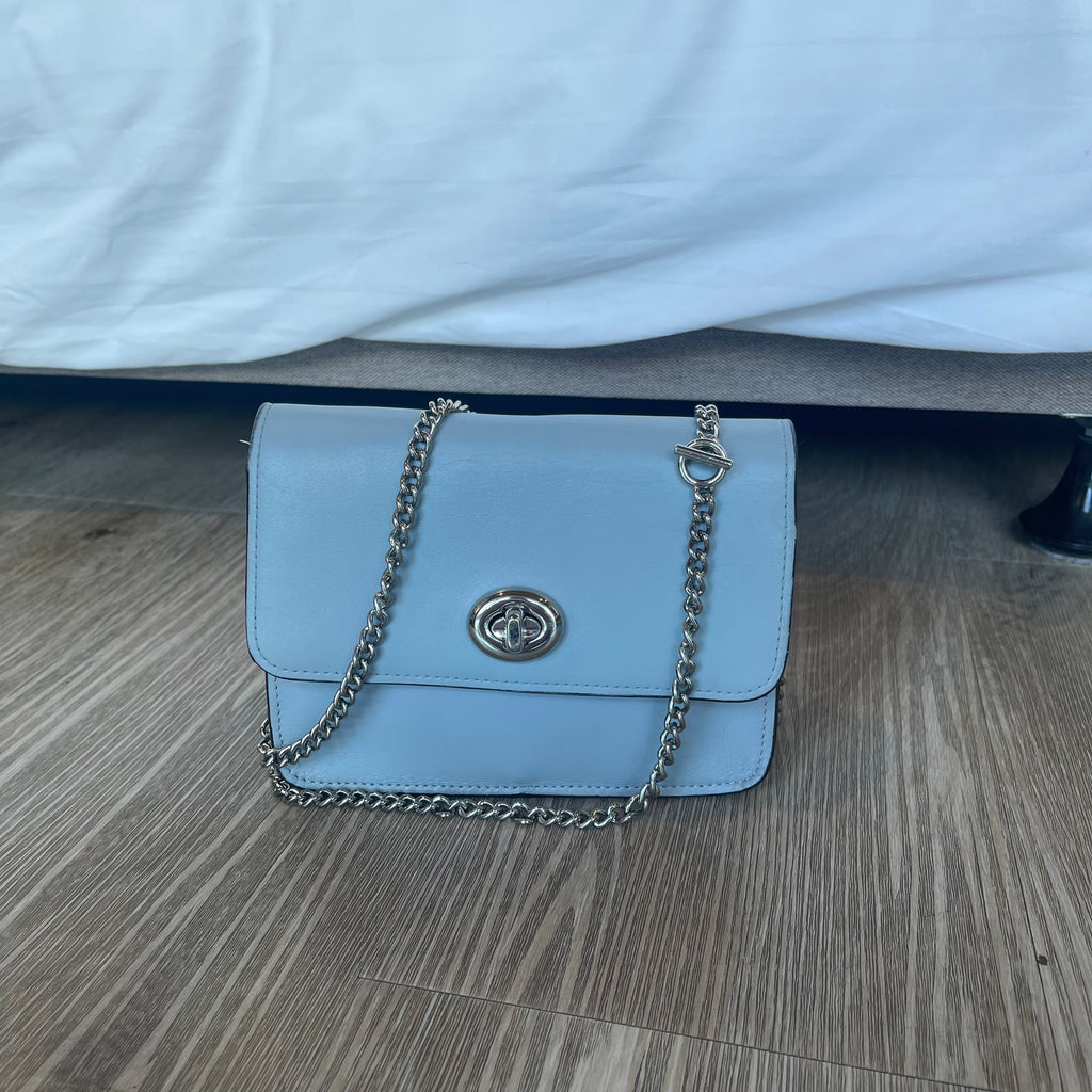 Authentic Coach Bowery Crossbody Bag in Ice Blue