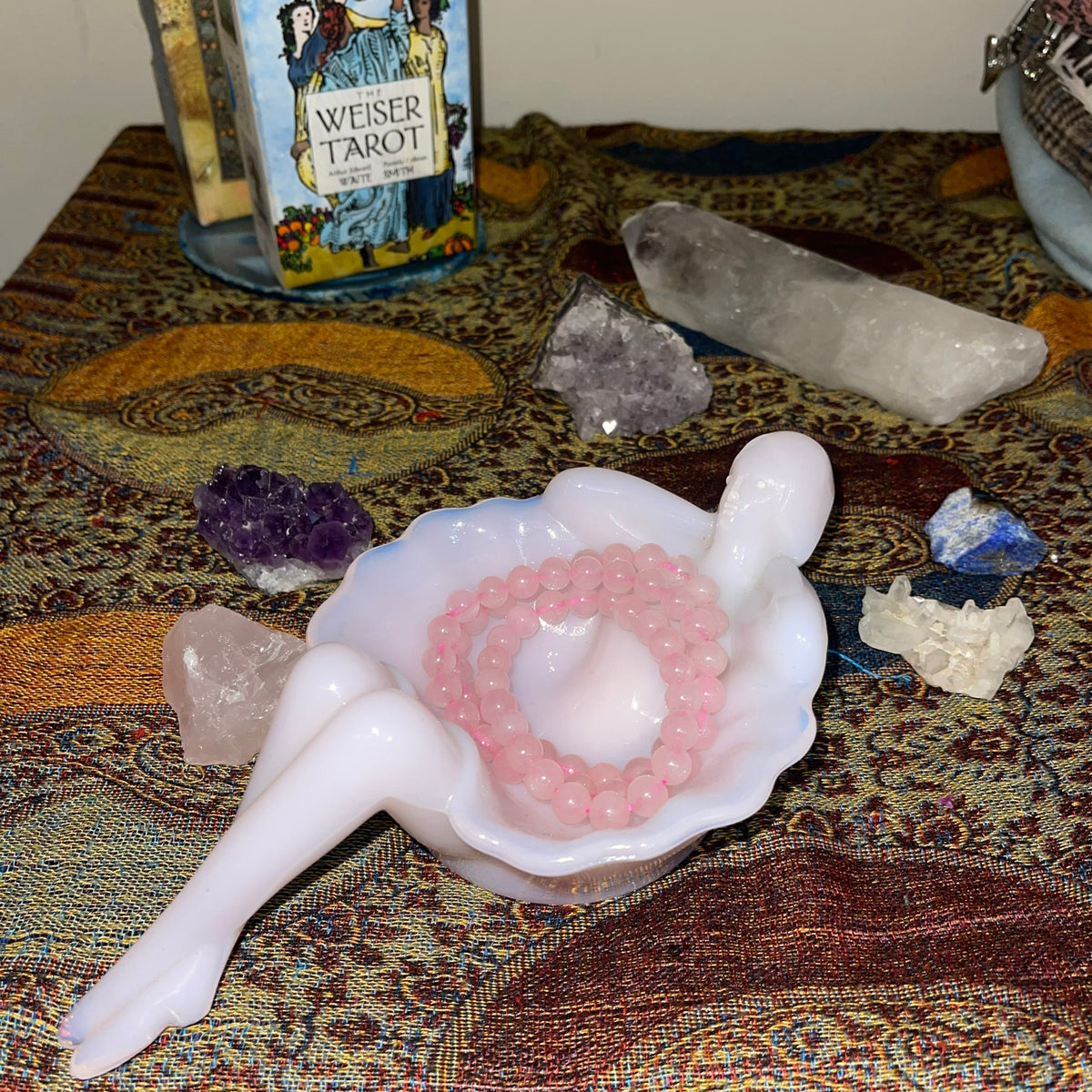 Genuine Rose Quartz Beaded Stretch Bracelet - Crystal Healing Jewellery