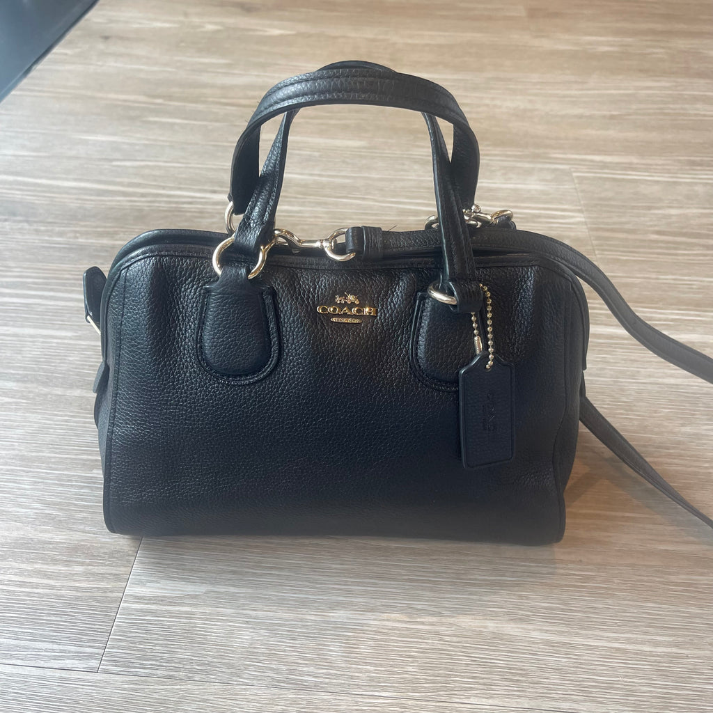 Authentic Coach Mini Nolita Satchel in Black Pebbled Leather - 2015