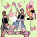 Pink Leather Shoulder Bag