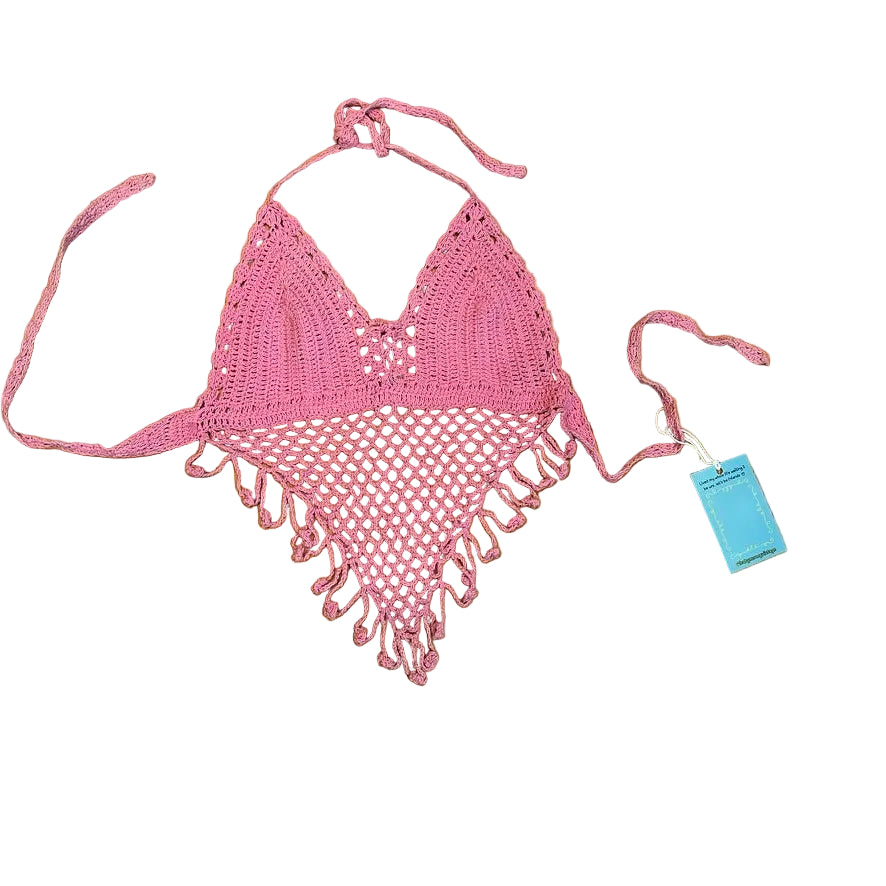 Crochet hot pink top