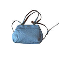 COACH Brooke Carryall Signature Embossed Leather Satchel Blue Grey F25952