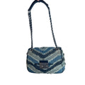 MICHAEL KORS SLOAN DENIM CHEVRON SHOULDER BAG