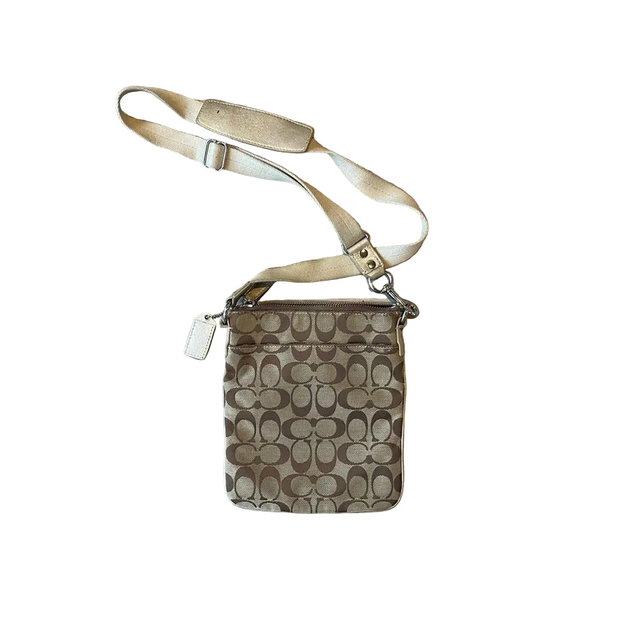 Coach Signature Canvas Stripe Demi Crossbody Swingpack
