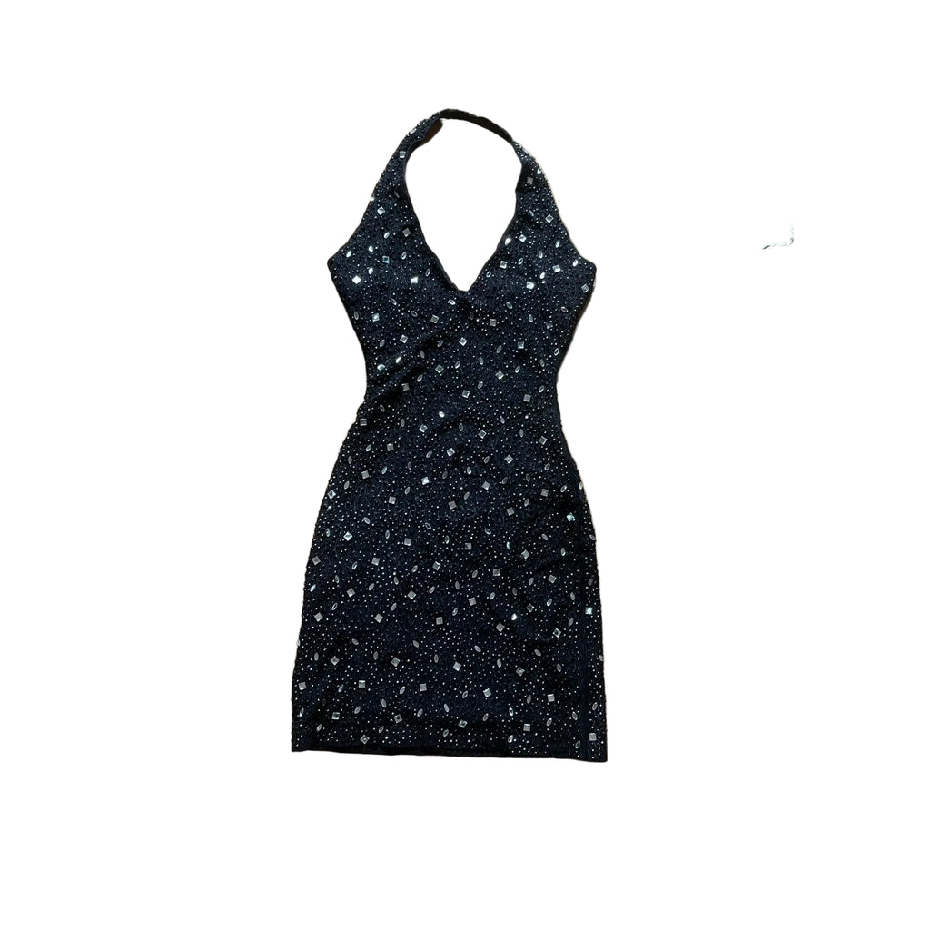 Black Sequin Halter top - Nylon