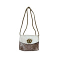 Coach Small Signature Parker 18 Shoulder Bag White Brown