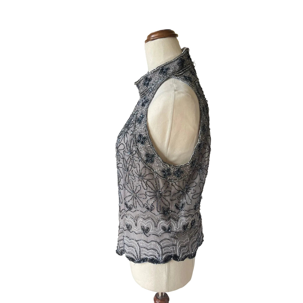 Silk Sequin Vintage top