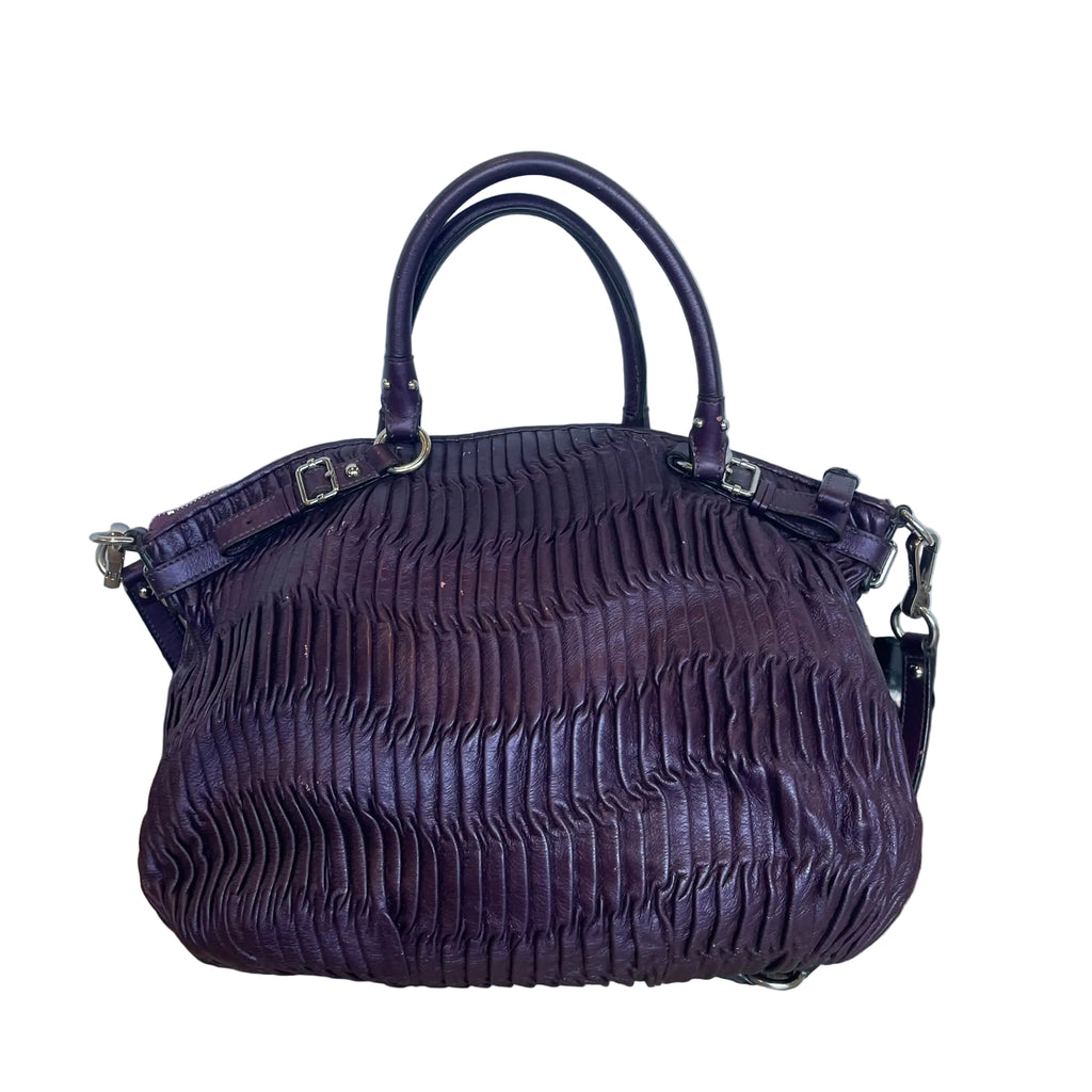 Coach Madison Gathered Leather Lindsey Satchel Y2K 2-Way Bag 18620