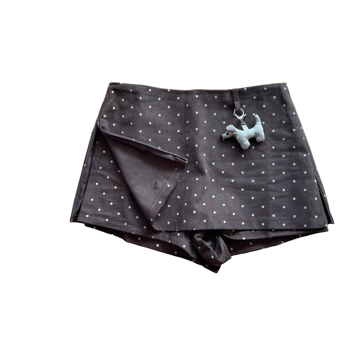 Denim Micro Shorts in brown