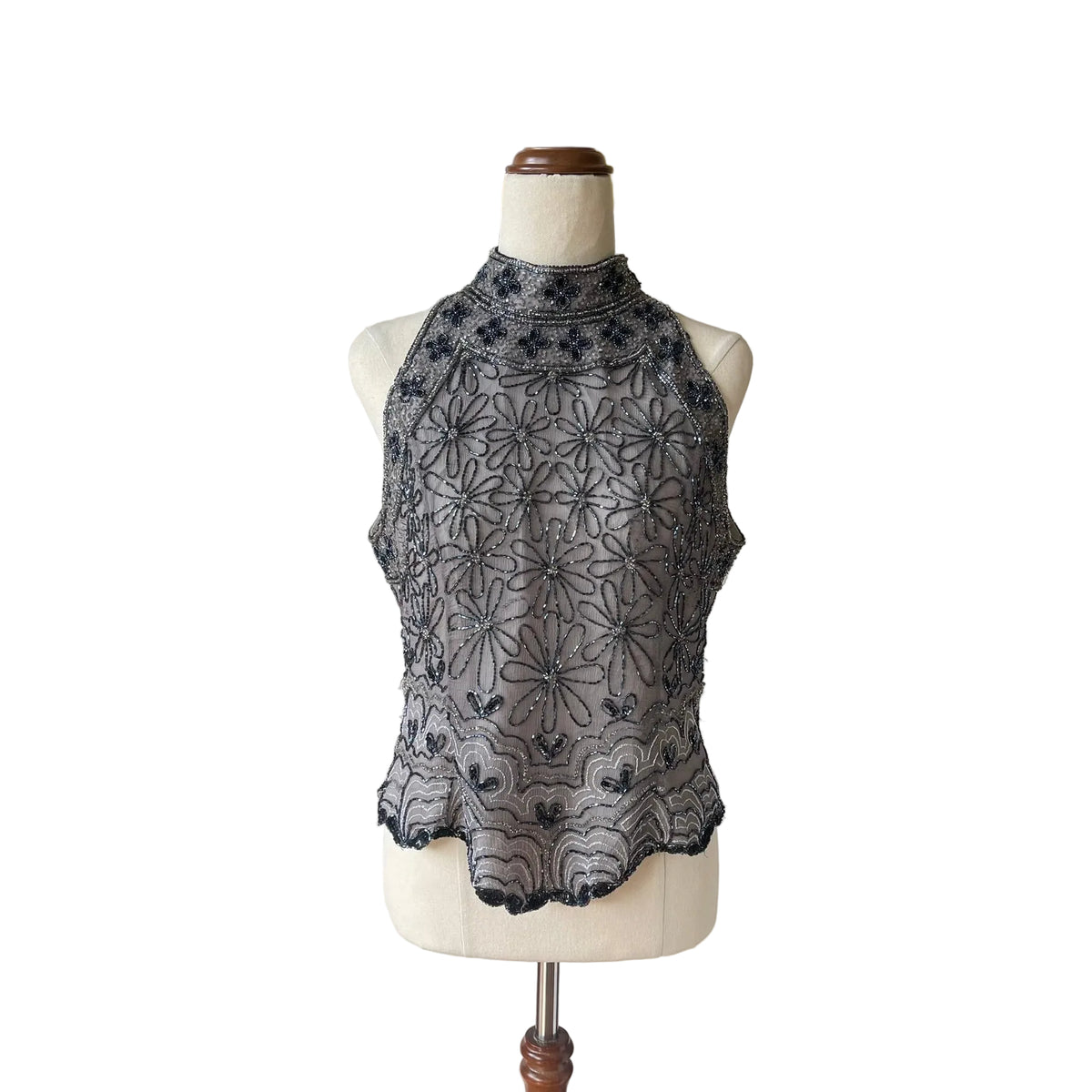 Silk Sequin Vintage top