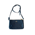 Coach Lyla Double Zip Crossbody Bag in Black Pebbled Leather (F38277)