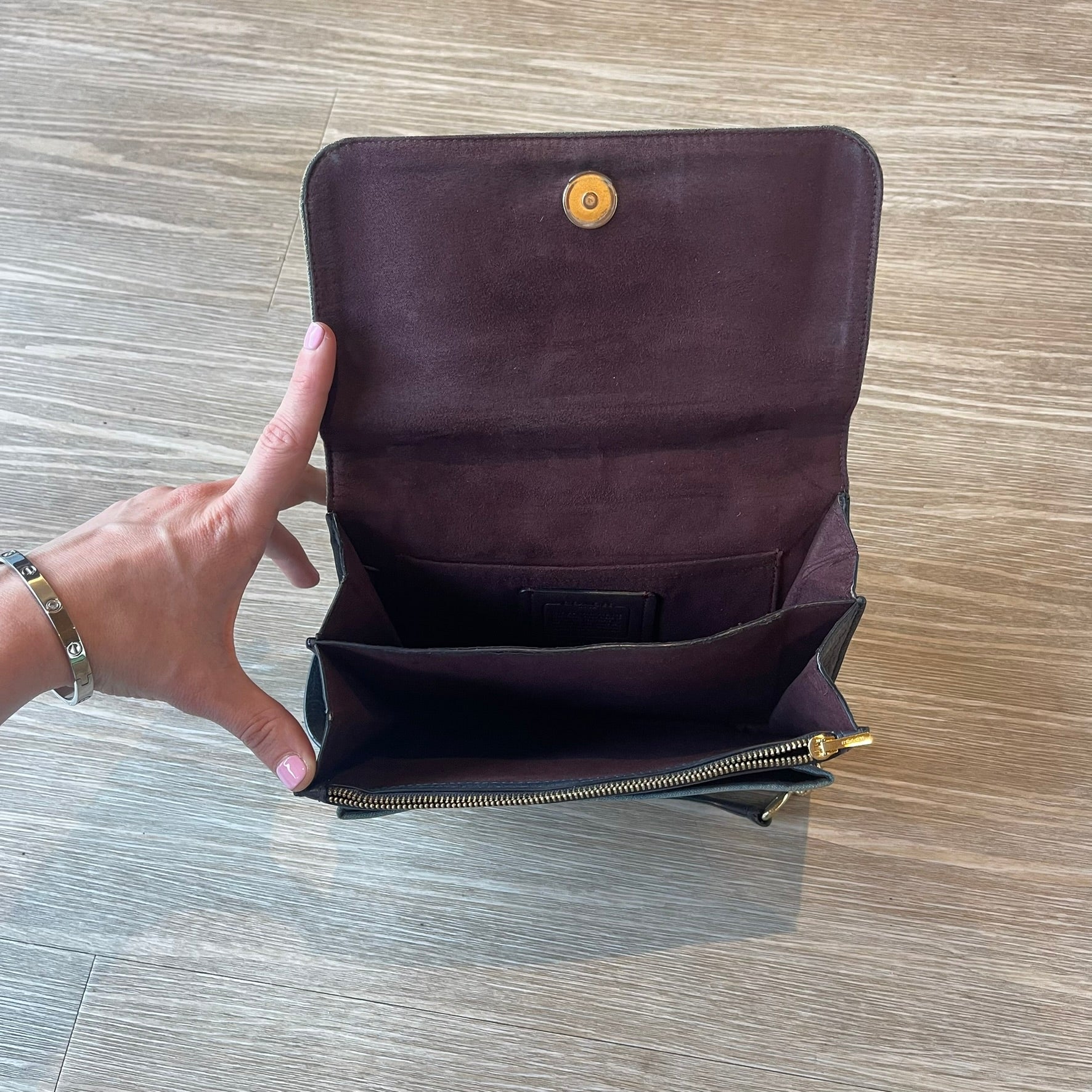 Coach Klare Crossbody Bag in Two-Tone Denim & Navy Leather - Gold Hardware