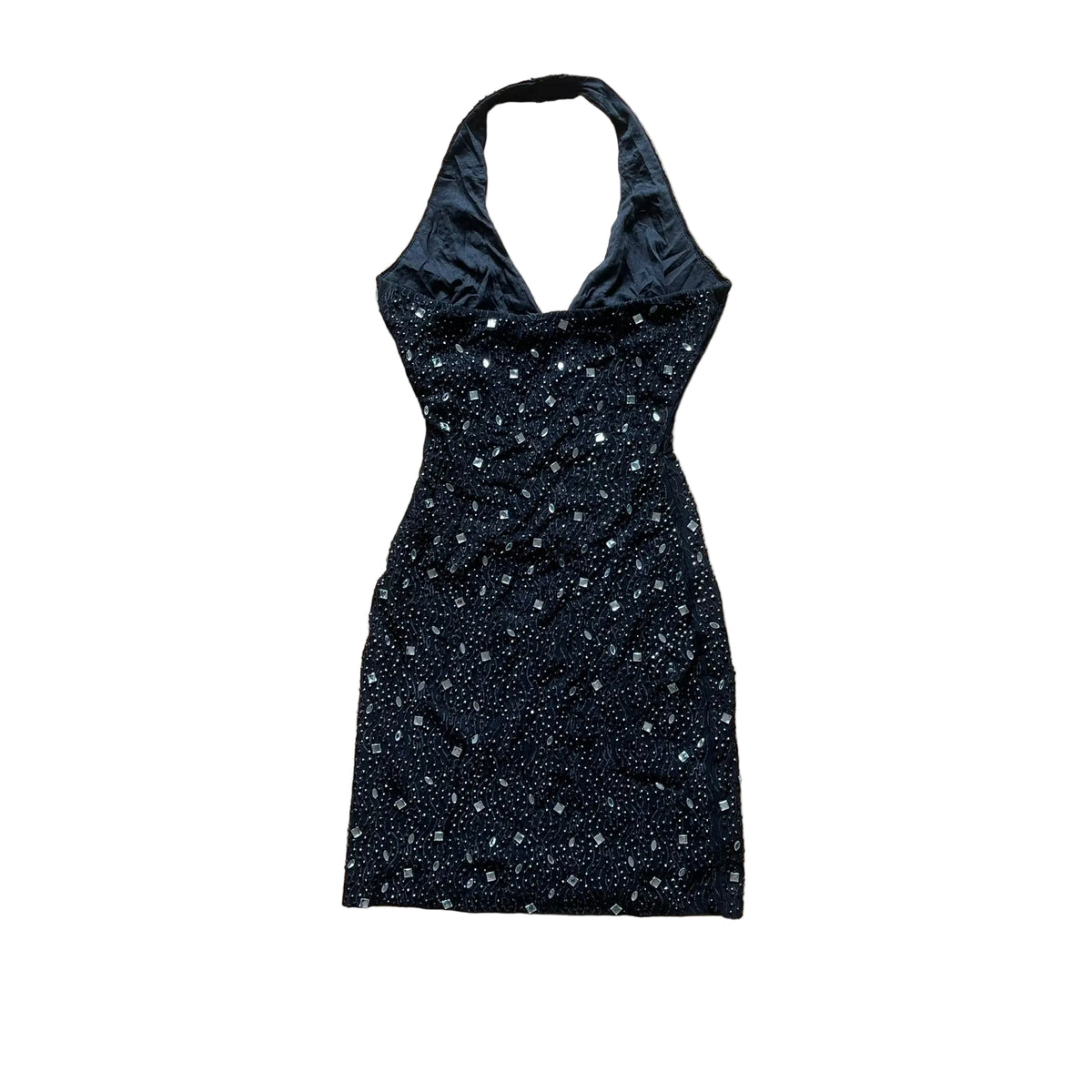Black Sequin Halter top - Nylon