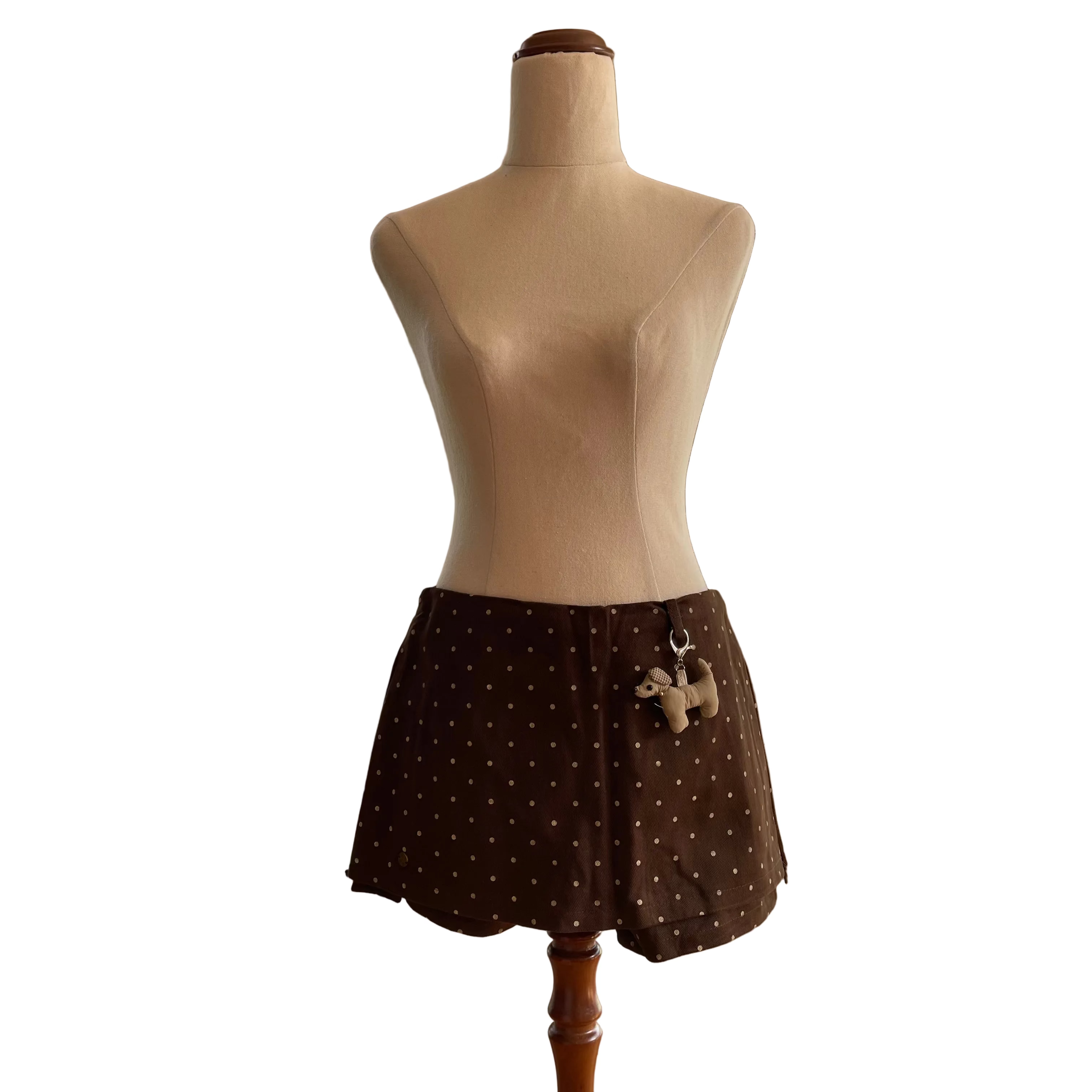 Denim Micro Shorts in brown
