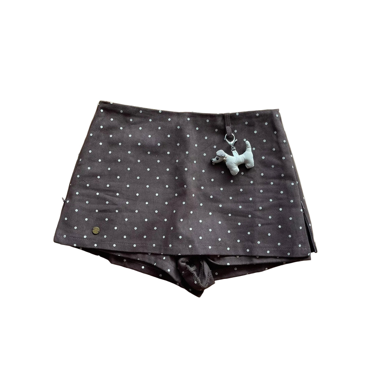Denim Micro Shorts in brown