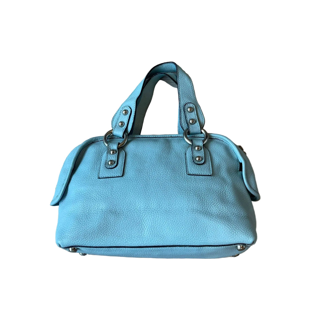 MARC JACOBS style VENETIA Satchel Mint Seafoam Green Leather Silver Hdwr Handbag