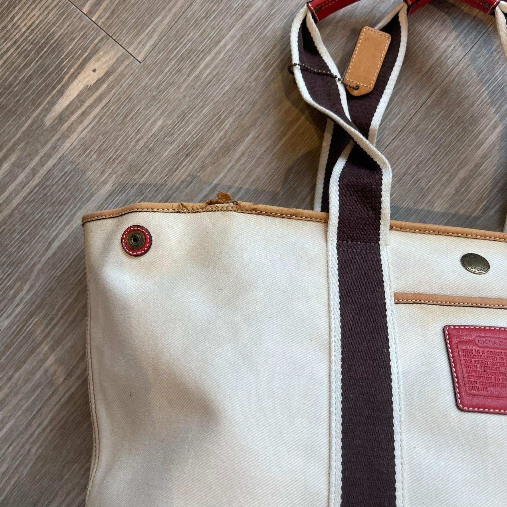 Coach Hamptons Weekend Canvas Travel / Large Tote Bag