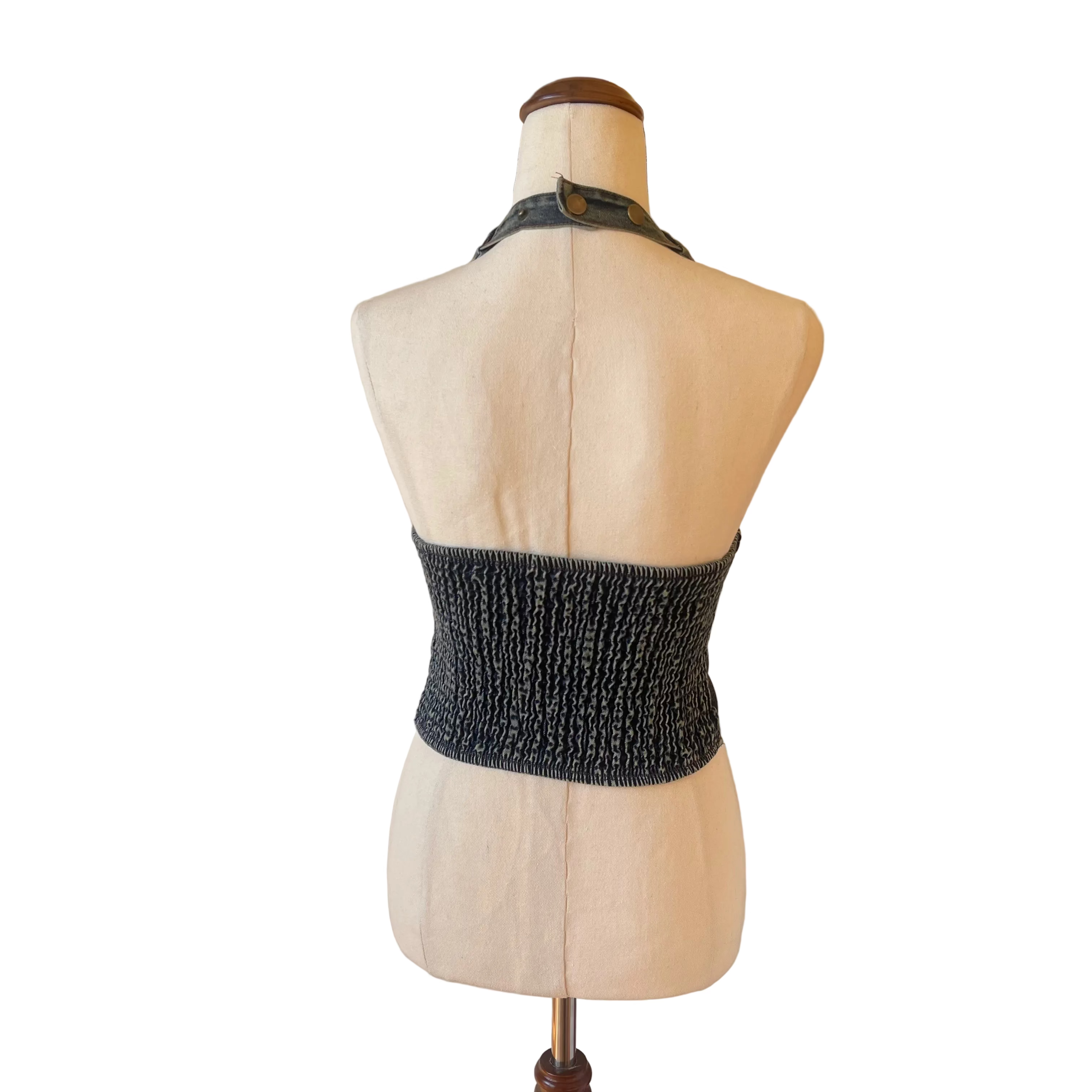 Light Denim Bustier Corset Top