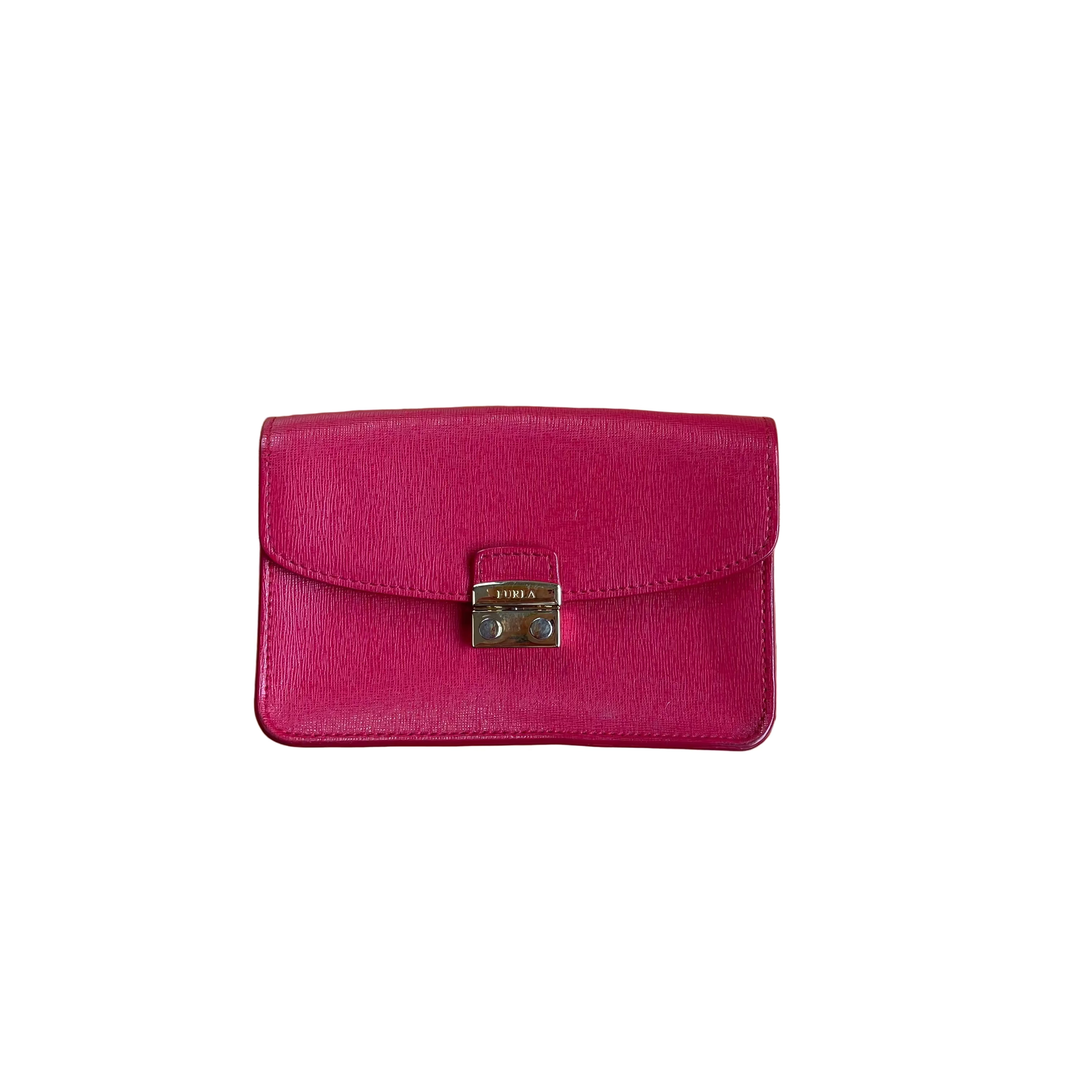Authentic Furla Julia Metropolis Crossbody Bag – Hot Pink Leather
